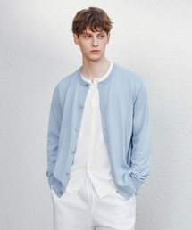 J'RIUM（ジェイリウム）の「コットンサマーエッセンシャルラウンドネックカーディガンスカイブルー（カーディガン/ボレロ）」