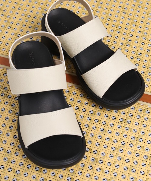 Re:getA(リゲッタ)の「Re:getA 軽量EVAバックベルトサンダル RE552(サンダル・レディース・シルバー/ブラック/マスタード/グレイッシュブルー/アイボリー・XL/L/M/S)」の2枚目の写真