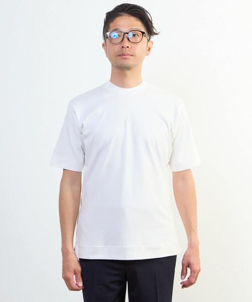 MEN'S MELROSE(メンズメルローズ)の「スビンプラチナムスムース ジャケT(Tシャツ/カットソー・メンズ・ネイビー/ホワイト/ブラック・3/4/2)」の4枚目の写真