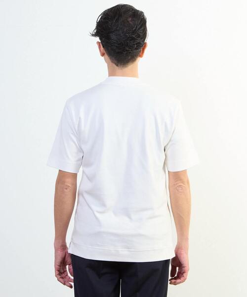 MEN'S MELROSE(メンズメルローズ)の「スビンプラチナムスムース ジャケT(Tシャツ/カットソー・メンズ・ネイビー/ホワイト/ブラック・3/4/2)」の6枚目の写真