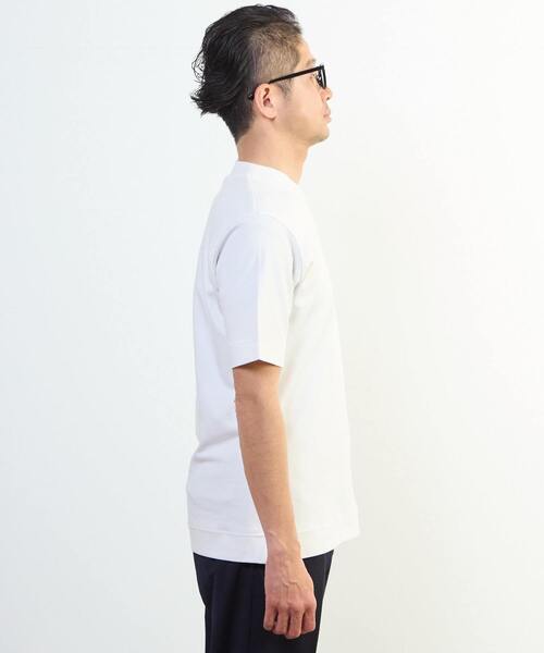 MEN'S MELROSE(メンズメルローズ)の「スビンプラチナムスムース ジャケT(Tシャツ/カットソー・メンズ・ネイビー/ホワイト/ブラック・3/4/2)」の7枚目の写真