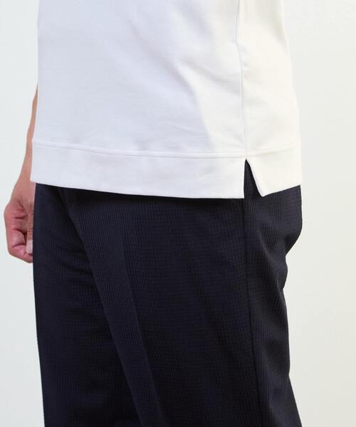 MEN'S MELROSE(メンズメルローズ)の「スビンプラチナムスムース ジャケT(Tシャツ/カットソー・メンズ・ネイビー/ホワイト/ブラック・3/4/2)」の9枚目の写真