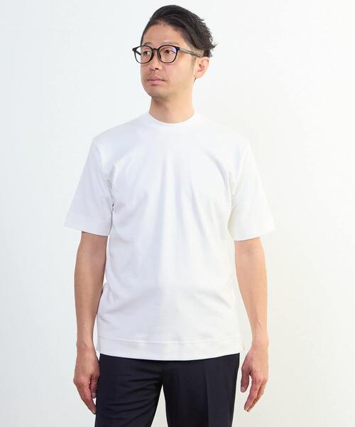 MEN'S MELROSE(メンズメルローズ)の「スビンプラチナムスムース ジャケT(Tシャツ/カットソー・メンズ・ネイビー/ホワイト/ブラック・3/4/2)」の16枚目の写真