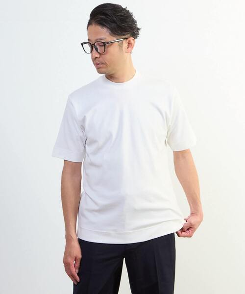 MEN'S MELROSE(メンズメルローズ)の「スビンプラチナムスムース ジャケT(Tシャツ/カットソー・メンズ・ネイビー/ホワイト/ブラック・3/4/2)」の17枚目の写真