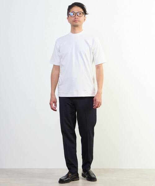 MEN'S MELROSE(メンズメルローズ)の「スビンプラチナムスムース ジャケT(Tシャツ/カットソー・メンズ・ネイビー/ホワイト/ブラック・3/4/2)」の18枚目の写真