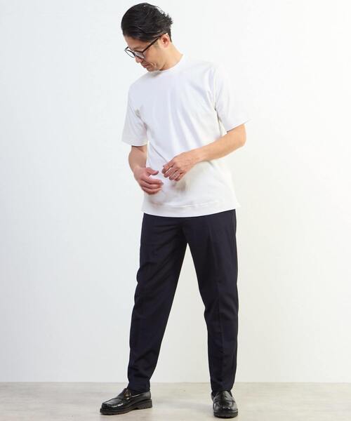 MEN'S MELROSE(メンズメルローズ)の「スビンプラチナムスムース ジャケT(Tシャツ/カットソー・メンズ・ネイビー/ホワイト/ブラック・3/4/2)」の19枚目の写真