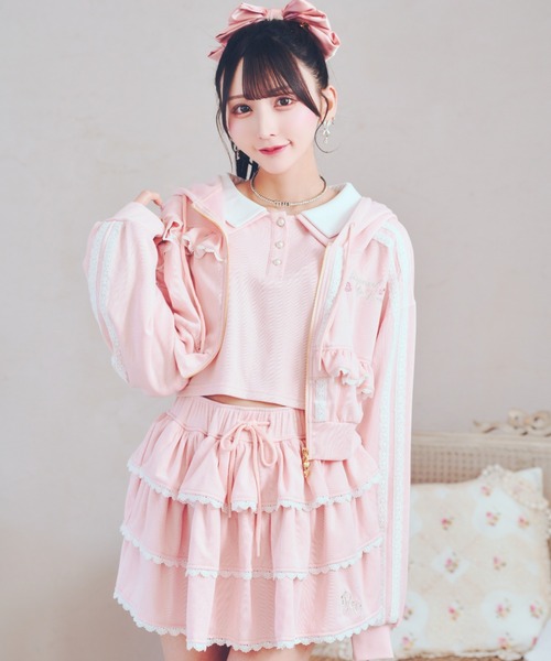 ReAmour(リアムール)の「レースカットソースカート(スカート・レディース・ピンク/ブラック・FREE)」の13枚目の写真