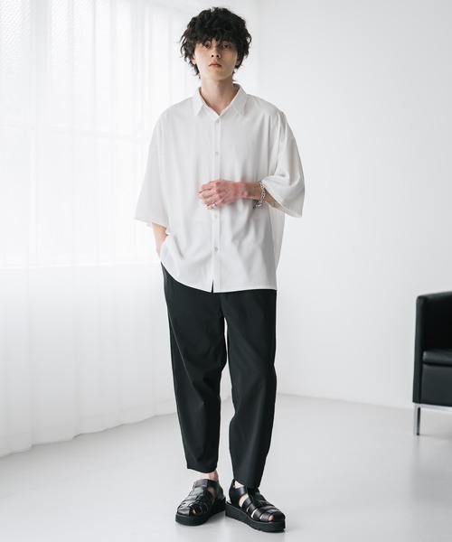 Rocky Monroe(ロッキーモンロー)の「接触冷感多機能素材リネンライク アンクルテーパードイージーパンツ(その他パンツ・メンズ・ブラウン/チャコール/ネイビー/オフホワイト/ブルーグリーン/ブラック/カーキ・M/L/XL)」の8枚目の写真