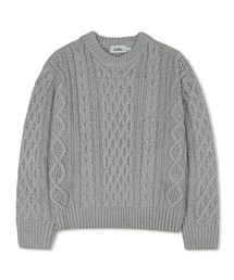 ラウンドフィッシャーマンセミクロップニット11COLORCOOSKT050