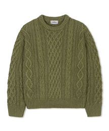ラウンドフィッシャーマンセミクロップニット11COLORCOOSKT050