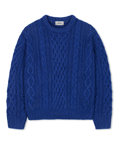 COSTUME O’CLOCK(コスチュームオクロック)の「ラウンドフィッシャーマンセミクロップニット11COLORCOOSKT050(ニット/セーター・メンズ・ライトグレー/ライトブルー/ブラック/ダークグリーン/ネイビー/ブラウン/グレー/オリーブ/アイボリー/コバルトブルー/チャコール・MEDIUM/LARGE)」の11枚目の写真