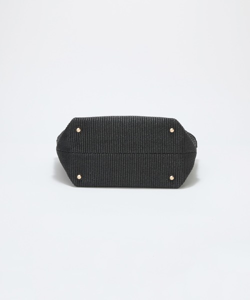 Breath TOPKAPI（ブレストプカピ）の「【Breath TOPKAPI】サングラスホルダー付き レザーコンビ カゴトートバッグ L（トートバッグ・レディース・ブラック/ホワイト/ベージュ・FREE）」の22枚目の写真
