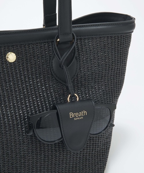 Breath TOPKAPI（ブレストプカピ）の「【Breath TOPKAPI】サングラスホルダー付き レザーコンビ カゴトートバッグ L（トートバッグ・レディース・ブラック/ホワイト/ベージュ・FREE）」の7枚目の写真