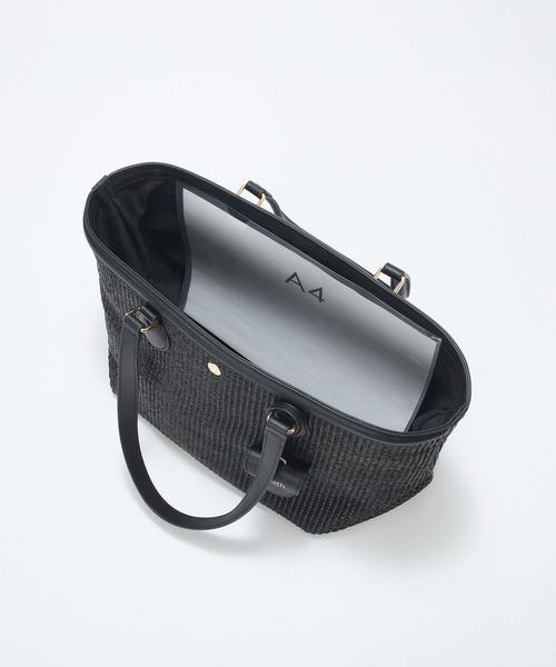Breath TOPKAPI（ブレストプカピ）の「【Breath TOPKAPI】サングラスホルダー付き レザーコンビ カゴトートバッグ L（トートバッグ・レディース・ブラック/ホワイト/ベージュ・FREE）」の10枚目の写真