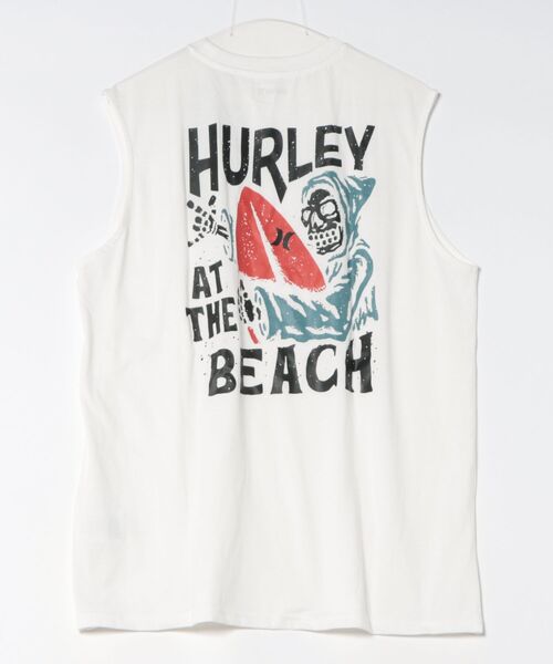 Hurley （ハーレー）の「【Hurley:ハーレー】バックプリントロゴタンクトップ　吸水速乾　AT THE BEACH SLEEVELESS（タンクトップ・メンズ・ホワイト/ライトブルー/ブラック・SMALL/MEDIUM/LARGE/X-LARGE）」の12枚目の写真