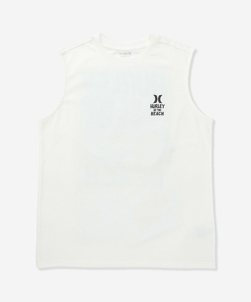 Hurley （ハーレー）の「【Hurley:ハーレー】バックプリントロゴタンクトップ　吸水速乾　AT THE BEACH SLEEVELESS（タンクトップ・メンズ・ホワイト/ライトブルー/ブラック・SMALL/MEDIUM/LARGE/X-LARGE）」の2枚目の写真