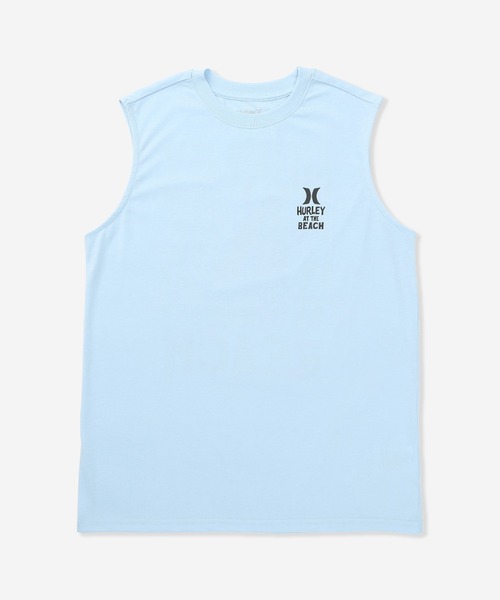 Hurley （ハーレー）の「【Hurley:ハーレー】バックプリントロゴタンクトップ　吸水速乾　AT THE BEACH SLEEVELESS（タンクトップ・メンズ・ホワイト/ライトブルー/ブラック・SMALL/MEDIUM/LARGE/X-LARGE）」の3枚目の写真