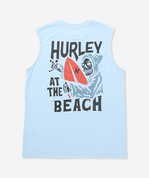 Hurley （ハーレー）の「【Hurley:ハーレー】バックプリントロゴタンクトップ　吸水速乾　AT THE BEACH SLEEVELESS（タンクトップ・メンズ・ホワイト/ライトブルー/ブラック・SMALL/MEDIUM/LARGE/X-LARGE）」の10枚目の写真