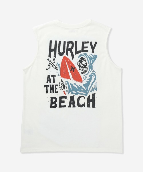 Hurley （ハーレー）の「【Hurley:ハーレー】バックプリントロゴタンクトップ　吸水速乾　AT THE BEACH SLEEVELESS（タンクトップ・メンズ・ホワイト/ライトブルー/ブラック・SMALL/MEDIUM/LARGE/X-LARGE）」の5枚目の写真