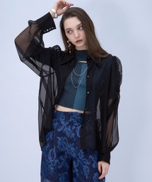 HARE | ギャザーシアーシャツ(HARE)(シャツ/ブラウス)