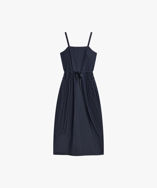 agnes b.(アニエスベー)の「デニム シャンブレー キャミソール ワンピース(ワンピース・レディース・ネイビー・40/38/36)」の1枚目の写真