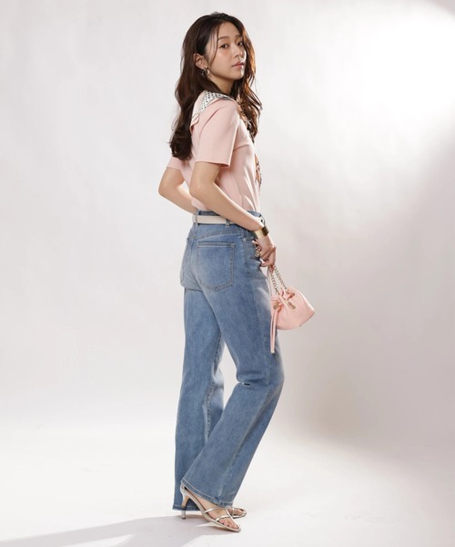 JUSGLITTY(ジャスグリッティー)の「スカーフ付きTシャツ(Tシャツ/カットソー・レディース・ブラック/ピンク/ホワイト・2)」の16枚目の写真