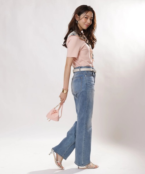 JUSGLITTY(ジャスグリッティー)の「スカーフ付きTシャツ(Tシャツ/カットソー・レディース・ブラック/ピンク/ホワイト・2)」の17枚目の写真