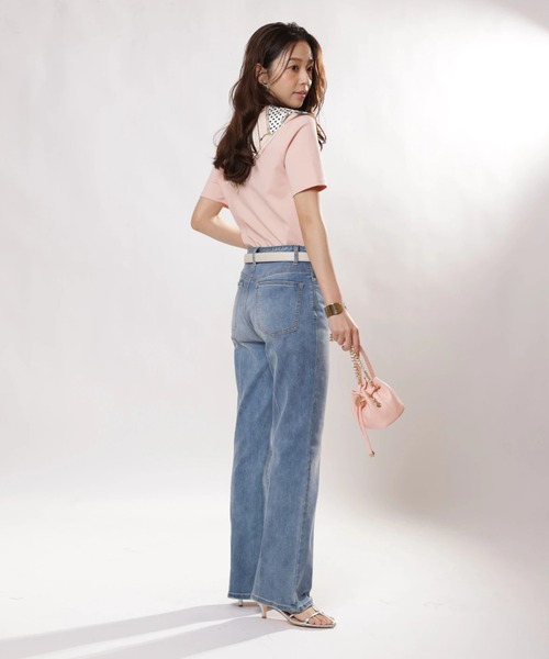 JUSGLITTY(ジャスグリッティー)の「スカーフ付きTシャツ(Tシャツ/カットソー・レディース・ブラック/ピンク/ホワイト・2)」の18枚目の写真