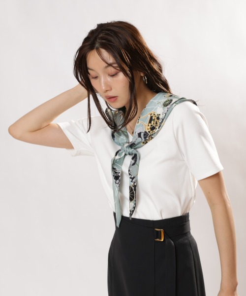 JUSGLITTY(ジャスグリッティー)の「スカーフ付きTシャツ(Tシャツ/カットソー・レディース・ブラック/ピンク/ホワイト・2)」の20枚目の写真