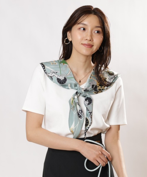 JUSGLITTY(ジャスグリッティー)の「スカーフ付きTシャツ(Tシャツ/カットソー・レディース・ブラック/ピンク/ホワイト・2)」の22枚目の写真