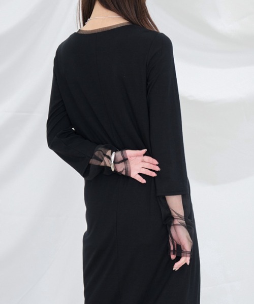 Dita Muaj.（ディータムアージュ）の「シアースリーブワンピース（ワンピース・レディース・ブラック・FREE）」の5枚目の写真