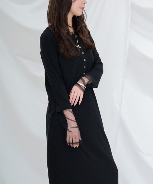 Dita Muaj.（ディータムアージュ）の「シアースリーブワンピース（ワンピース・レディース・ブラック・FREE）」の2枚目の写真