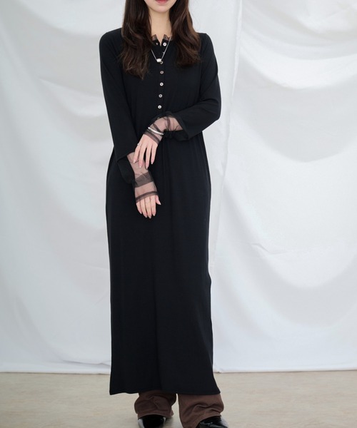 Dita Muaj.（ディータムアージュ）の「シアースリーブワンピース（ワンピース・レディース・ブラック・FREE）」の8枚目の写真