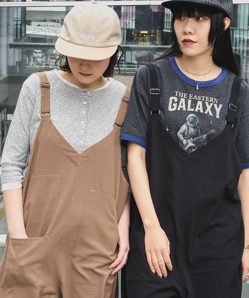 niko and...（ニコアンド）の「[MODE NORM CORE] メランジリンガークルーTシャツ（Tシャツ/カットソー・レディース・チャコール/ブルー/ナチュラル・LARGE/MEDIUM）」の4枚目の写真