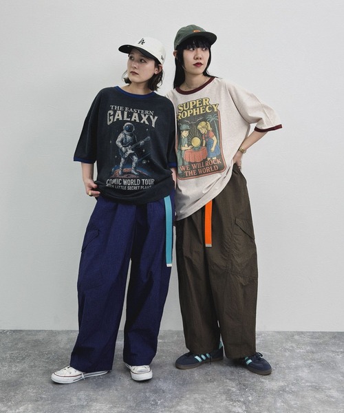 niko and...（ニコアンド）の「[MODE NORM CORE] メランジリンガークルーTシャツ（Tシャツ/カットソー・レディース・チャコール/ブルー/ナチュラル・LARGE/MEDIUM）」の9枚目の写真