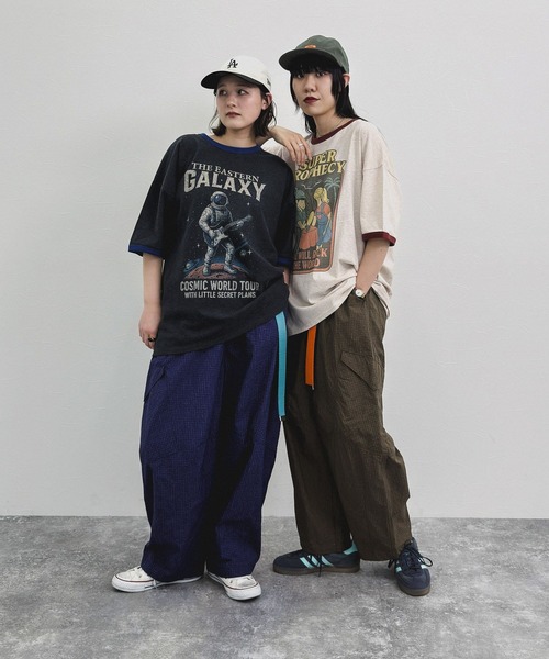 niko and...（ニコアンド）の「[MODE NORM CORE] メランジリンガークルーTシャツ（Tシャツ/カットソー・レディース・チャコール/ブルー/ナチュラル・LARGE/MEDIUM）」の10枚目の写真
