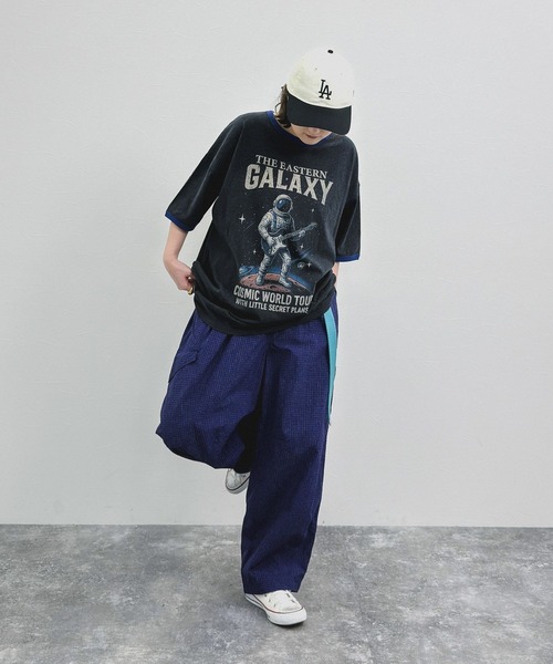 niko and...（ニコアンド）の「[MODE NORM CORE] メランジリンガークルーTシャツ（Tシャツ/カットソー・レディース・チャコール/ブルー/ナチュラル・LARGE/MEDIUM）」の16枚目の写真