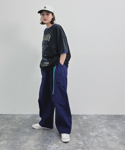 niko and...（ニコアンド）の「[MODE NORM CORE] メランジリンガークルーTシャツ（Tシャツ/カットソー・レディース・チャコール/ブルー/ナチュラル・LARGE/MEDIUM）」の17枚目の写真