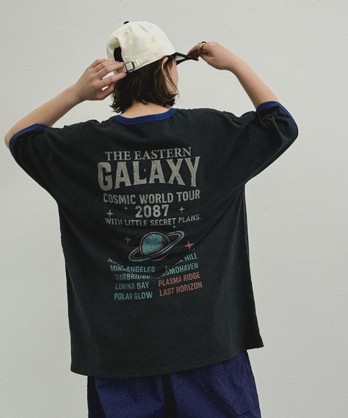 niko and...（ニコアンド）の「[MODE NORM CORE] メランジリンガークルーTシャツ（Tシャツ/カットソー・レディース・チャコール/ブルー/ナチュラル・LARGE/MEDIUM）」の18枚目の写真