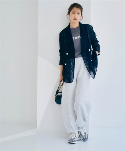 nissen（ニッセン）の「メッシュテーラードジャケット（テーラードジャケット・レディース・ブラウン/ベージュ/ブラック・S/M/L/LL）」の12枚目の写真