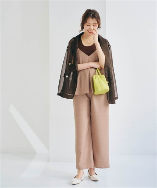 nissen（ニッセン）の「メッシュテーラードジャケット（テーラードジャケット・レディース・ブラウン/ベージュ/ブラック・S/M/L/LL）」の9枚目の写真