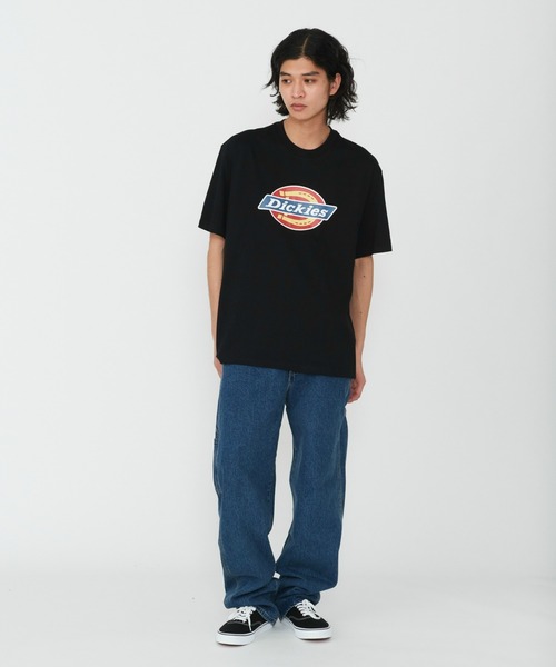 Dickies(ディッキーズ)の「Dickies/ディッキーズ ニューアイコンロゴTシャツ 半袖/フロントプロントTシャツ(Tシャツ/カットソー・メンズ・ホワイト/ブラック・X-LARGE/LARGE/SMALL/MEDIUM)」の3枚目の写真