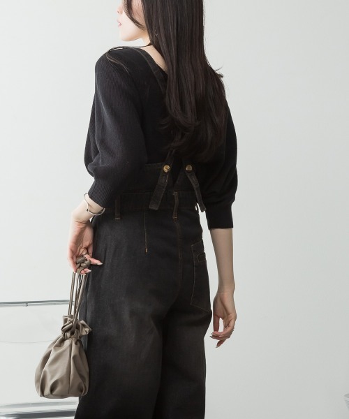 aity(アイティ)の「M-5L 前後2way 畦編みルーズセーター(ニット/セーター・レディース・ネイビー/オフホワイト/グレイッシュベージュ/ライトグレー/ブラック・4L~5L/LL~3L/M~L)」の15枚目の写真
