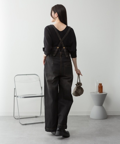 aity(アイティ)の「M-5L 前後2way 畦編みルーズセーター(ニット/セーター・レディース・ネイビー/オフホワイト/グレイッシュベージュ/ライトグレー/ブラック・4L~5L/LL~3L/M~L)」の17枚目の写真