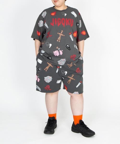 PUNYUS(プニュズ)の「【新サイズ】天国と地獄総柄Tシャツ(Tシャツ/カットソー・レディース・スミクロ/ホワイト・1/2/3/4/5)」の21枚目の写真