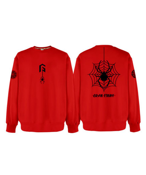 GRANFINNY(グランフィニ)の「オーバーサイズ スパイダーマン スウェットシャツ M3(Tシャツ/カットソー・レディース・ブラック/レッド/クリーム/グレー・SMALL/MEDIUM/LARGE/X-LARGE)」の4枚目の写真