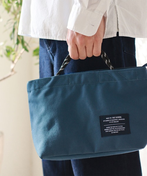 POST GENERAL（ポストジェネラル）の「POST GENERAL ポストジェネラル THE LUNCH COOLER TOTE ザ ランチクーラートート（トートバッグ・メンズ・グレー/ブラック/オリーブ/ネイビー・FREE）」の4枚目の写真