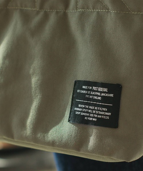 POST GENERAL（ポストジェネラル）の「POST GENERAL ポストジェネラル THE LUNCH COOLER TOTE ザ ランチクーラートート（トートバッグ・メンズ・グレー/ブラック/オリーブ/ネイビー・FREE）」の13枚目の写真