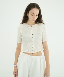 CLANE | SHIRRING HALF SLEEVE BLOUSE(シャツ/ブラウス)