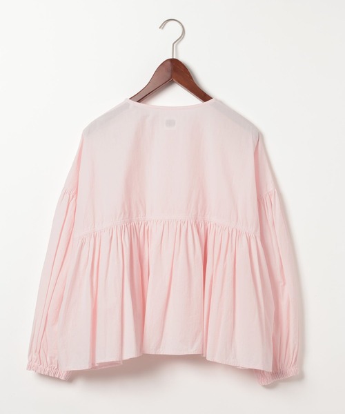ORCIVAL（オーシバル）の「【ORCIVAL(オーシバル)】ギャザーロングスリーブブラウス（シャツ/ブラウス・レディース・ブラック/ピンク・FREE）」の3枚目の写真